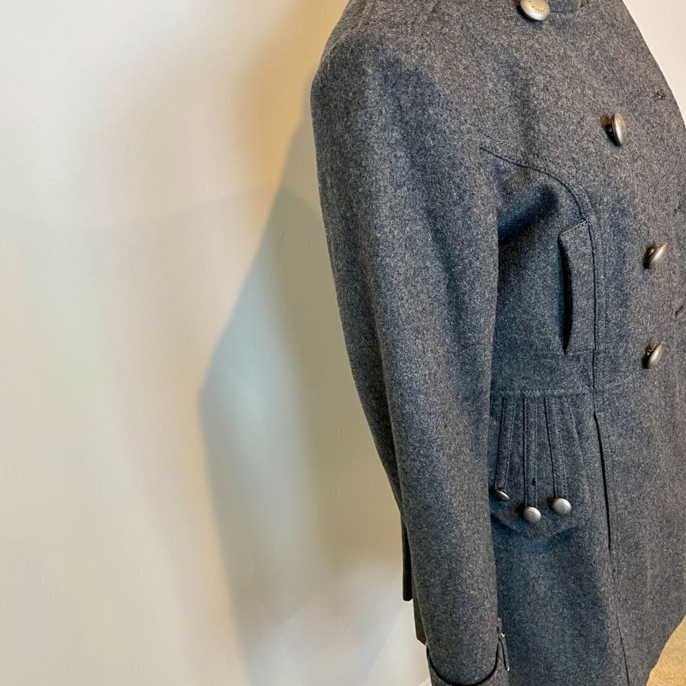 Buffalo David Bitton Military style Grey Peacoat Size M - Picture 4 of 11